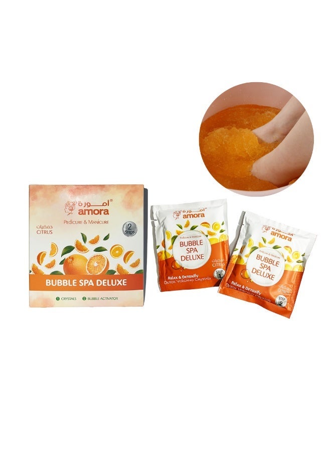 Amora Bubble SPA Deluxe 2in1 Jelly Manicure & Pedicure Detox Set – Citrus - Image 1